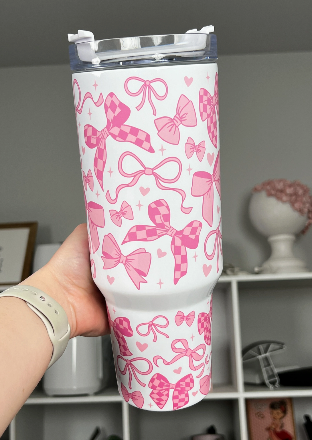PREORDER: Coquette Bow 40oz Tumbler Pink
