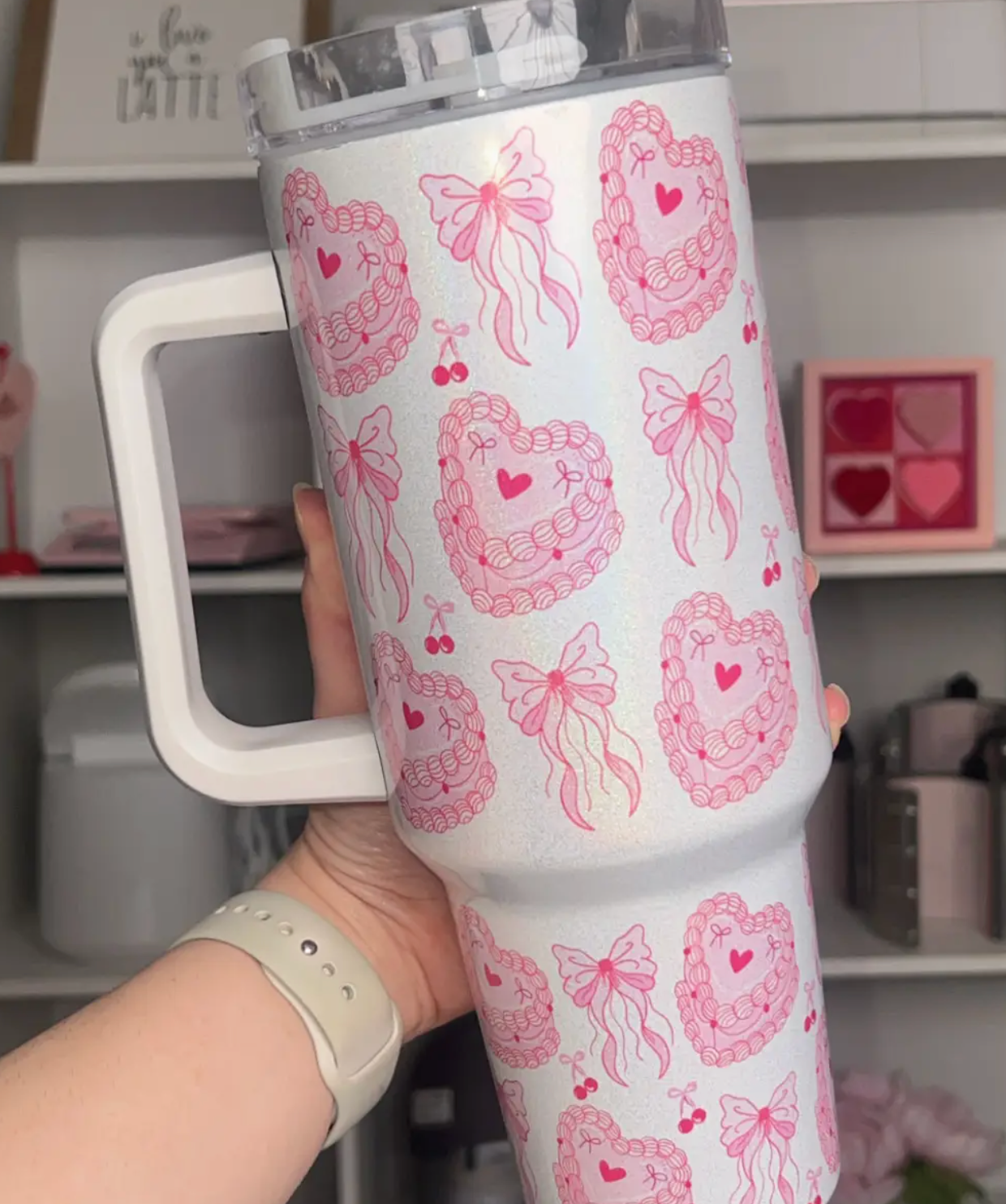PREORDER! Sparkly Coquette Cake 40oz Tumbler