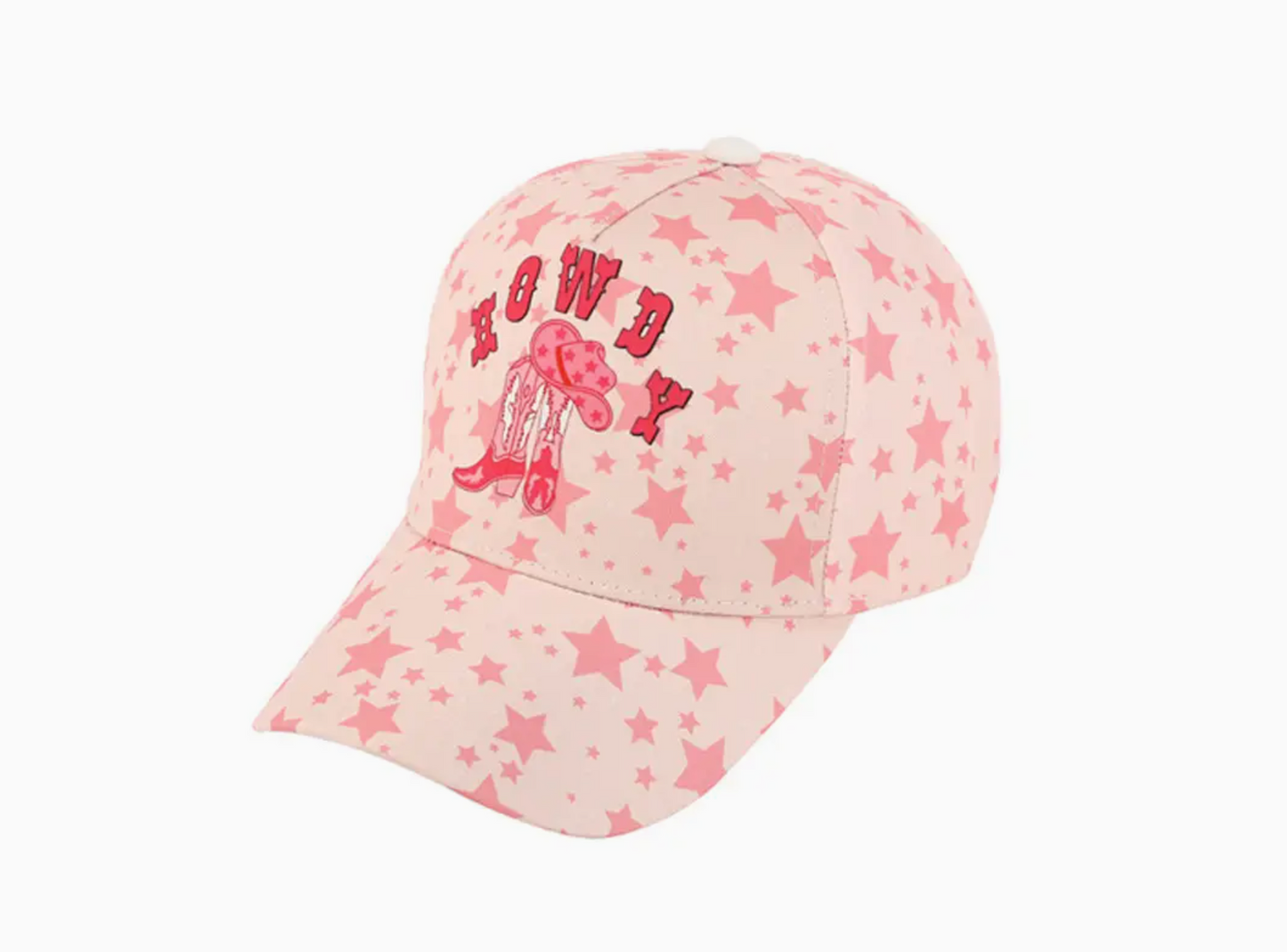 Pink Howdy Cowgirl Boots Cap