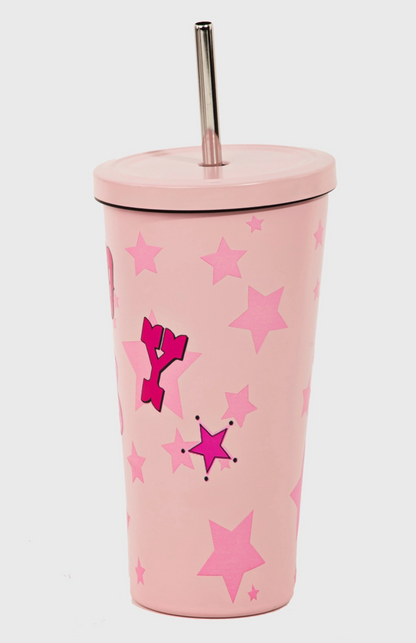 Stainless Steel Pink Howdy Cowgirl Tumbler