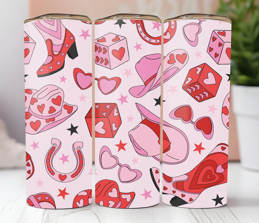 Preorder! Retro Valentine & Cowgirl Custom 20oz Stainless Tumblers